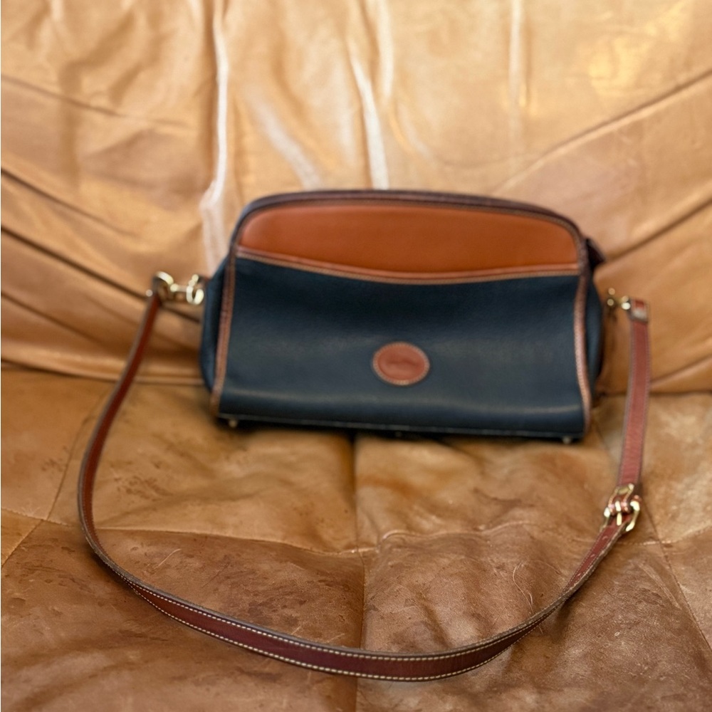 Dooney & Bourke Vintage Black and Brown Crossbody Bag